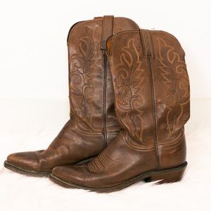 Lucchese Brown Leather Cowboy Boot Size 7.5